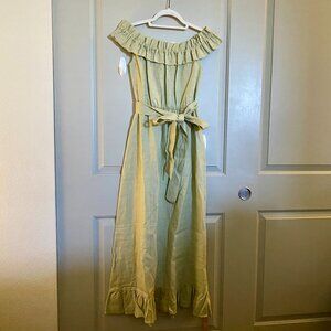 Reformation Sycamore Linen Dress in Dried Herbs Size XS